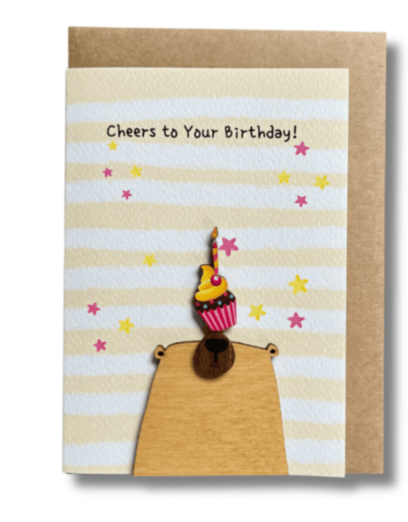 Peskovoi Bear with Cupcake - Cheers to you Birthday