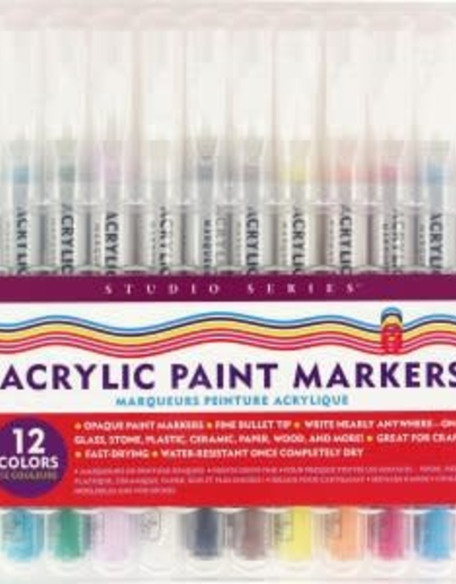 Peter Pauper Press Studio Series Acrylic Paint Markers (Set of 12)