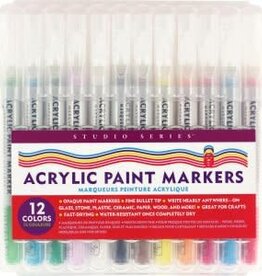 Peter Pauper Press Studio Series Acrylic Paint Markers (Set of 12)