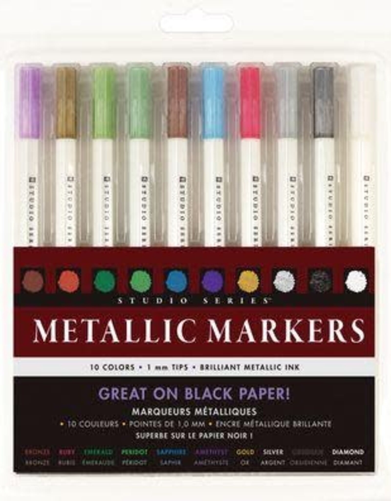 Peter Pauper Press Studio Series Metallic Markers Set
