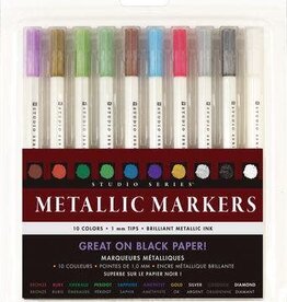 Peter Pauper Press Studio Series Metallic Markers Set