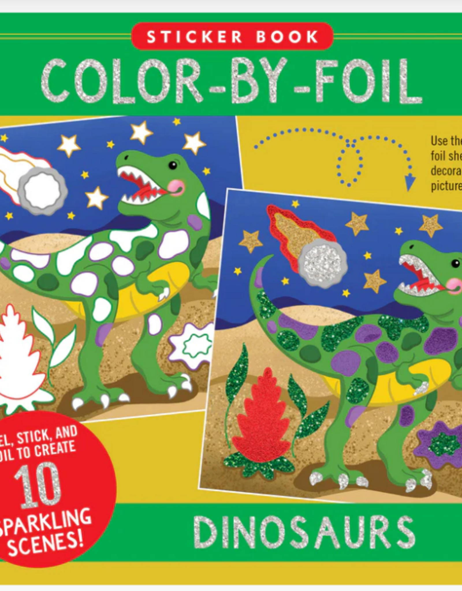 Peter Pauper Press Color-By-Foil Sticker Book - Dinosaurs