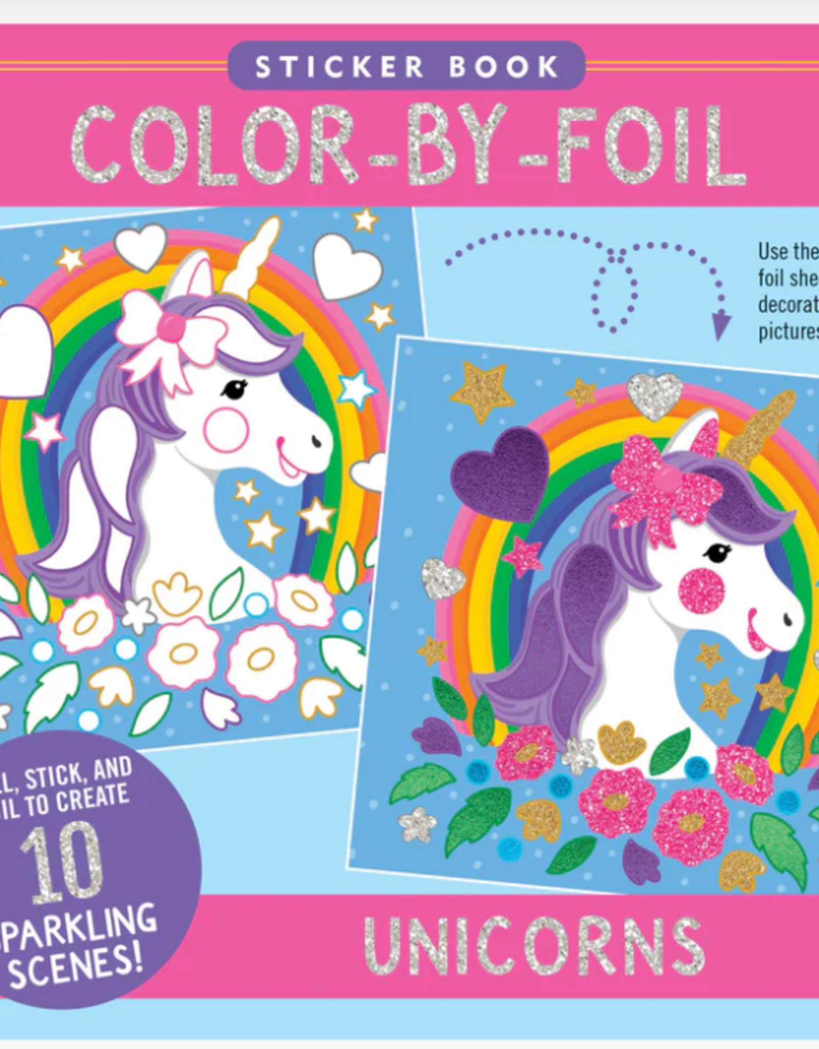 Peter Pauper Press Color-By-Foil Sticker Book - Unicorns
