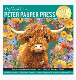 Peter Pauper Press Highland Cow 500-Piece Jigsaw Puzzle