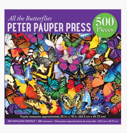 Peter Pauper Press All the Butterflies 500 Piece Jigsaw Puzzle