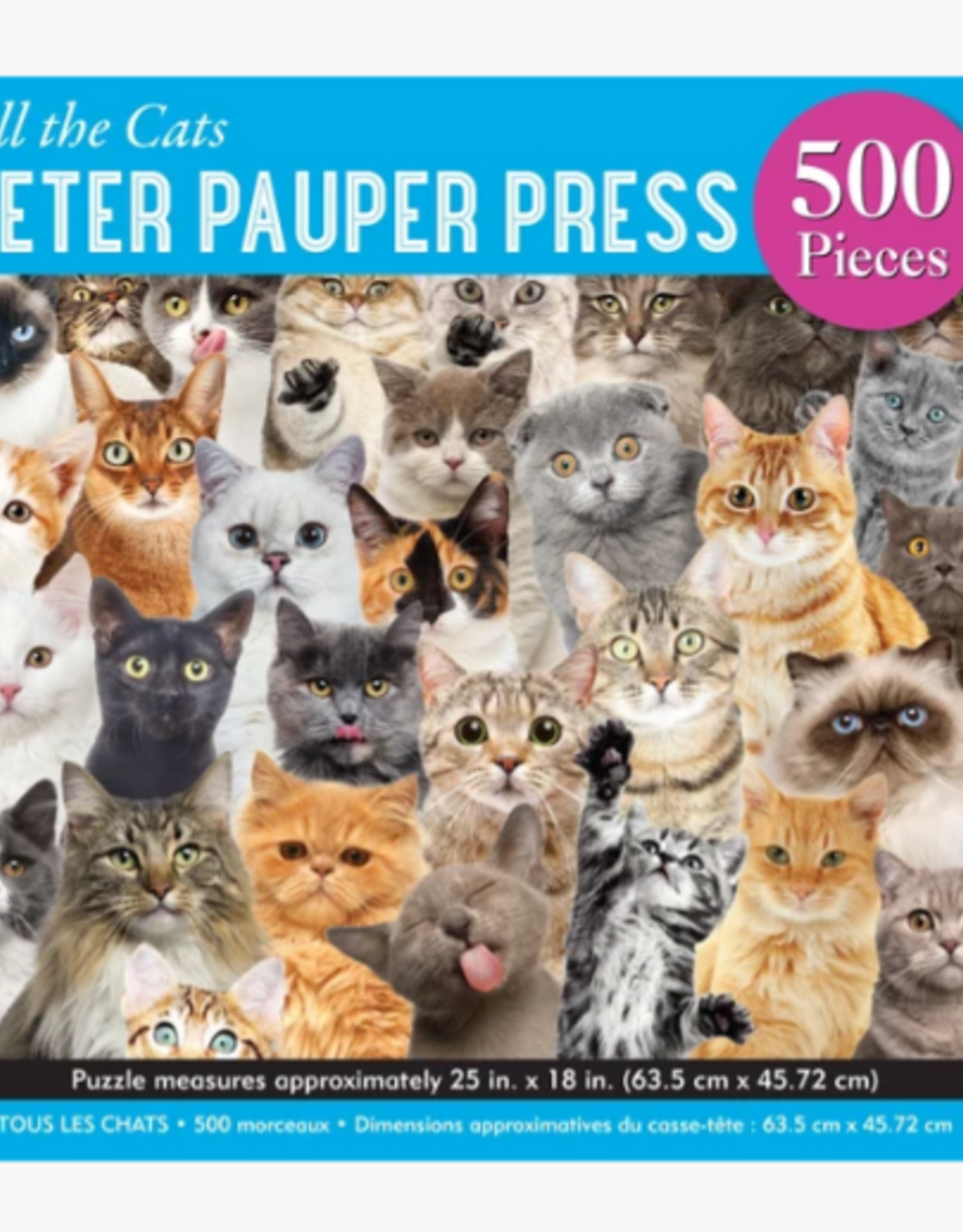 Peter Pauper Press All the Cats 500 Piece Jigsaw Puzzle