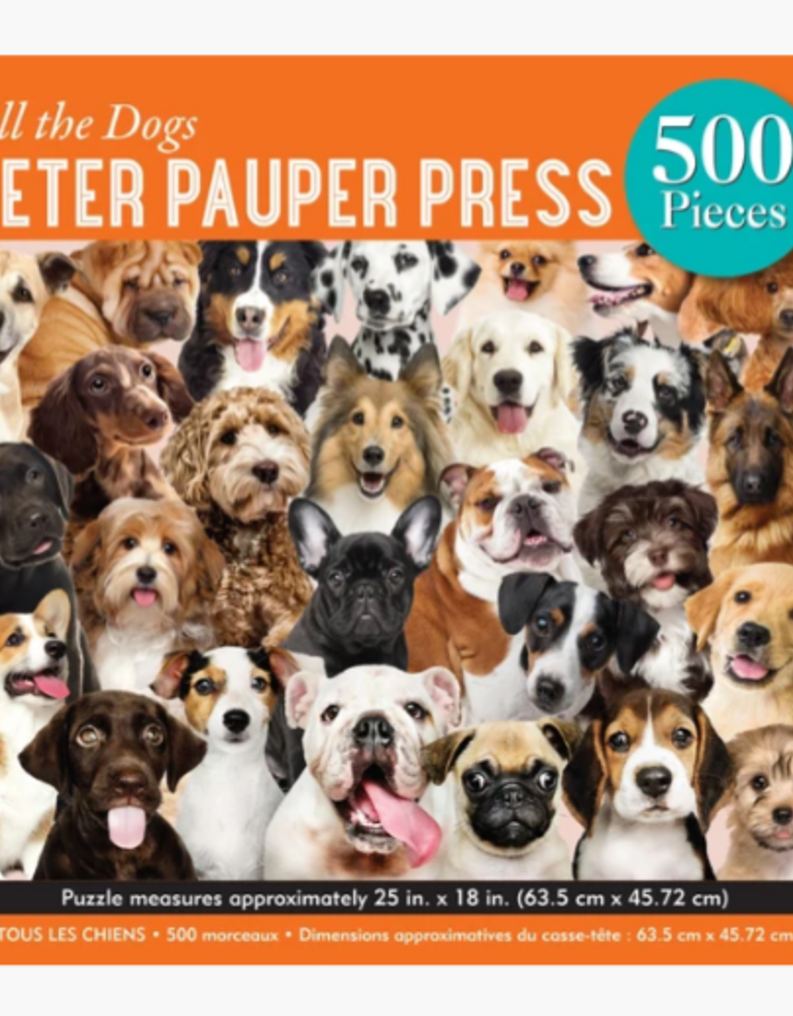 Peter Pauper Press All the Dogs 500 Piece Jigsaw Puzzle