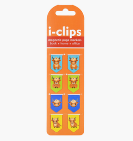 Peter Pauper Press Highland Cows i-clips Magnetic Page Markers