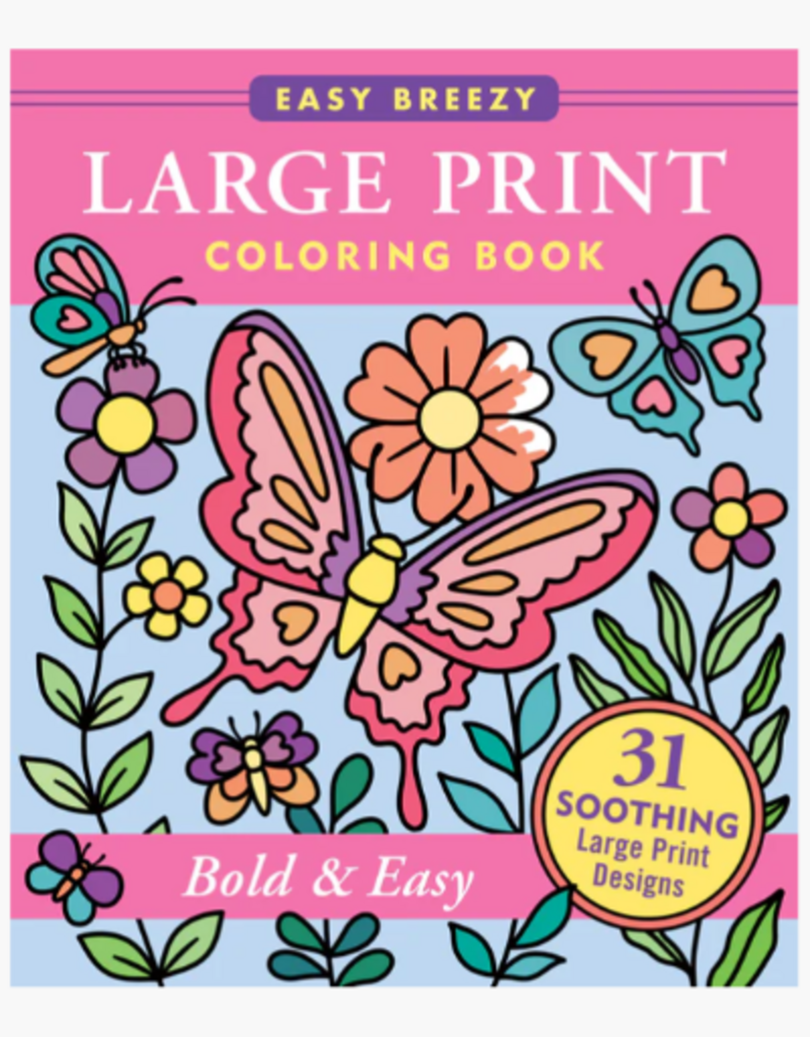 Peter Pauper Press Large Print Coloring Book - Bold & Easy