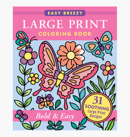 Peter Pauper Press Large Print Coloring Book - Bold & Easy