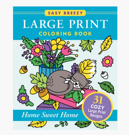 Peter Pauper Press Large Print Coloring Book - Home Sweet Home