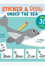 Peter Pauper Press Sticker & Draw Under the Sea (Create 30 Sea Creatures)