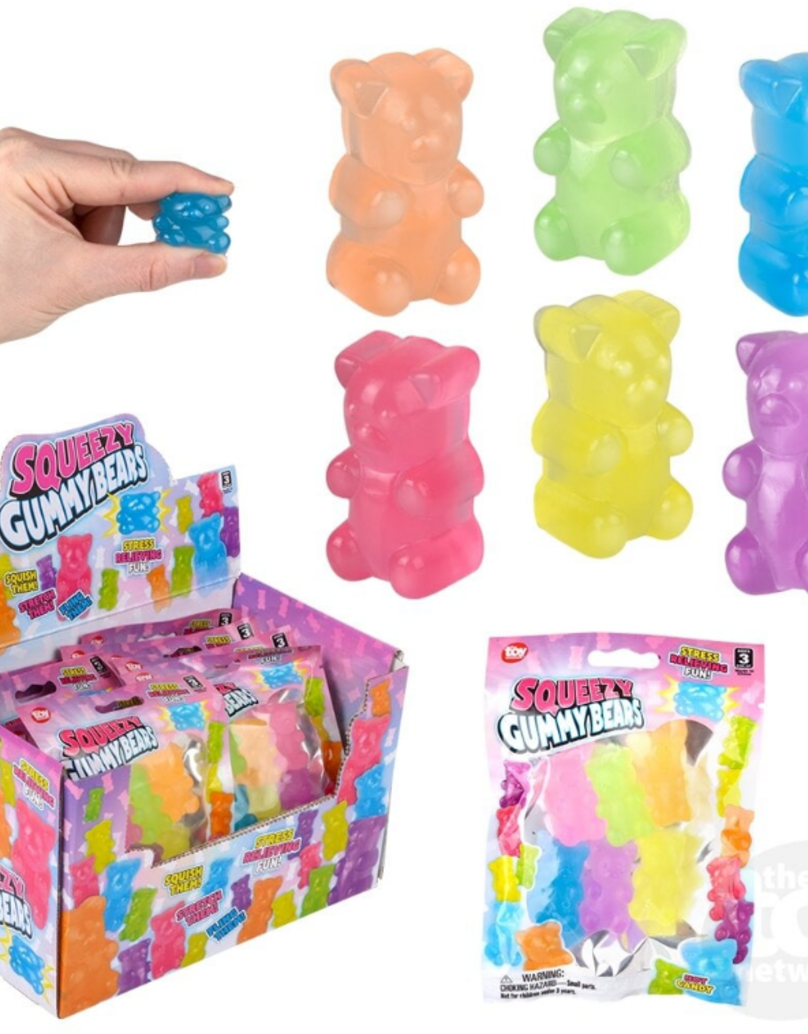 The Toy Network Squeezy Yummy Bear 1.5" 6pc