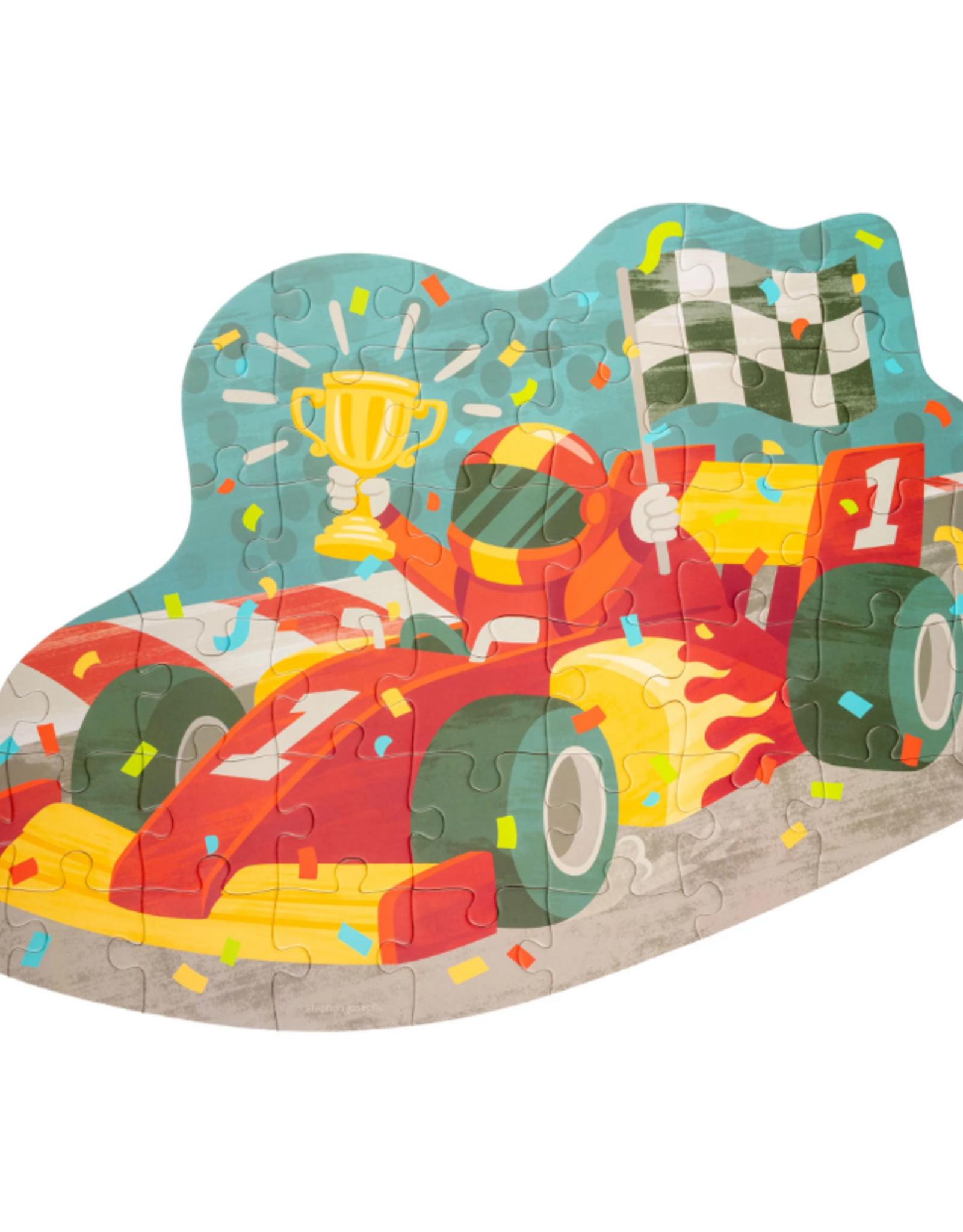 Stephen Joseph SHAPED JIGSAW PUZZLE RACECAR