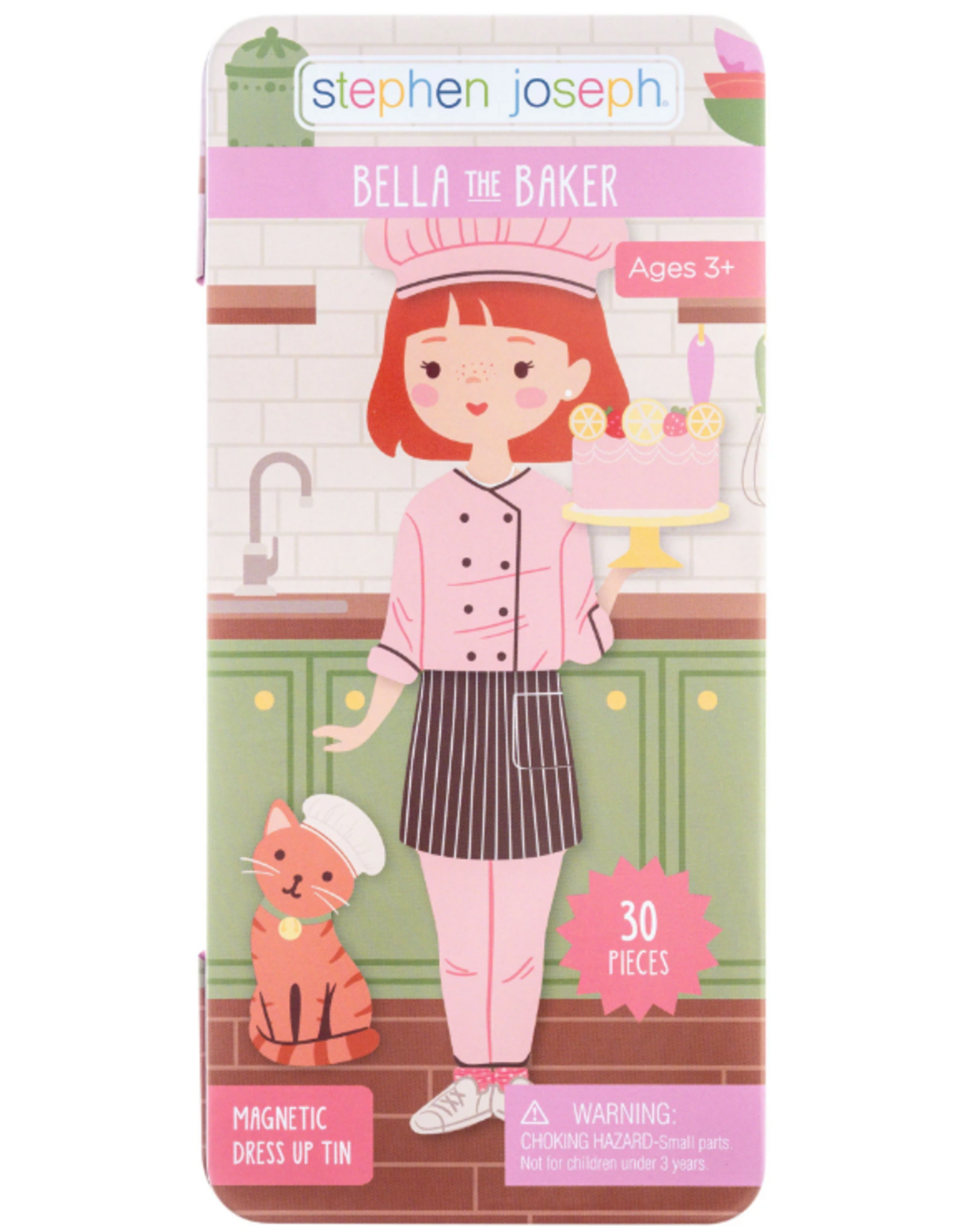 Stephen Joseph TALL TRAVEL TIN MAGNETIC DRESS UP BAKER