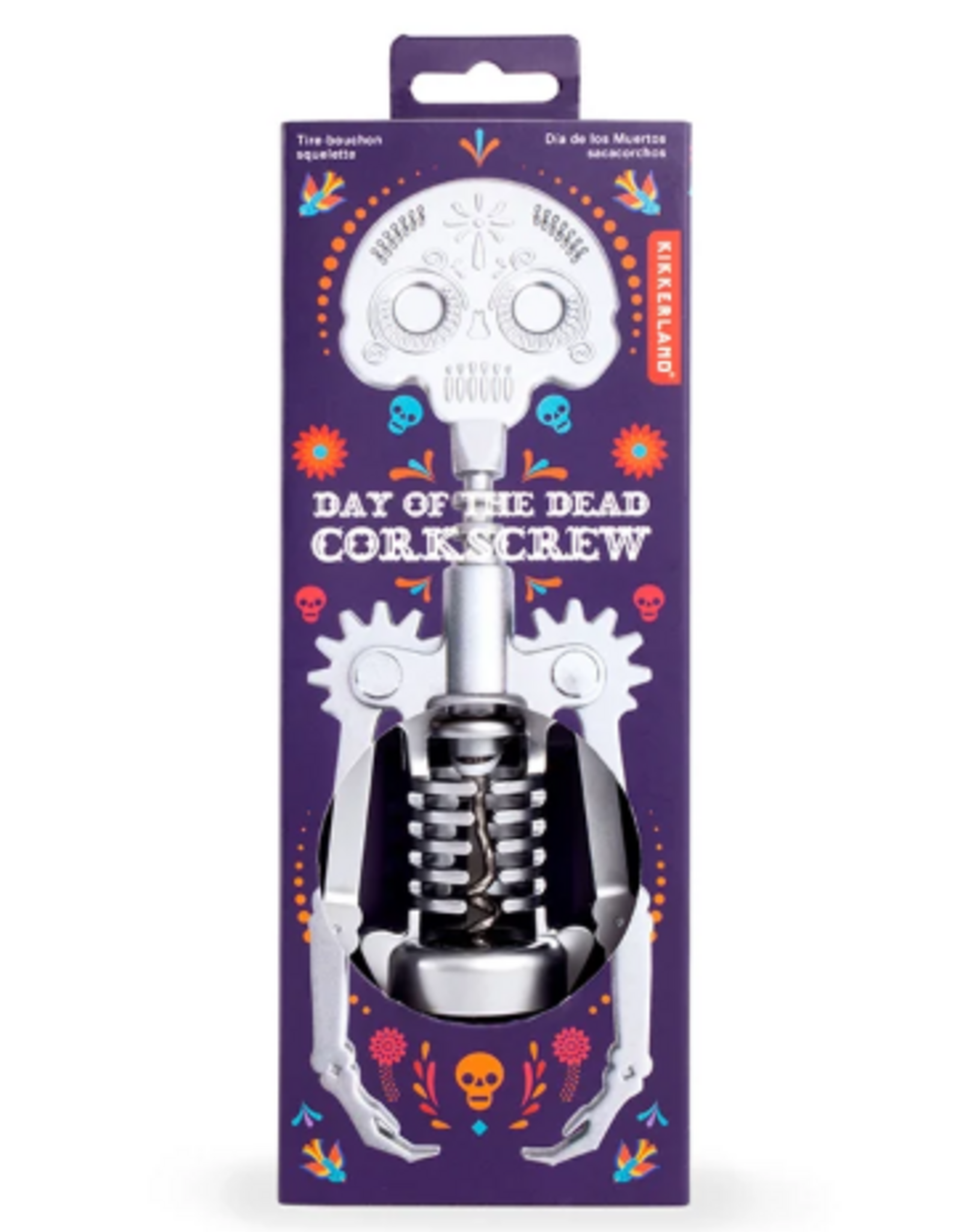 Kikkerland CORKSCREW DAY OF THE DEAD SKELETON