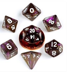 Dice - 7pc 10mm Acrylic Mini Stardust Supervolcano