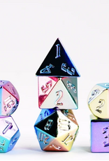 Dice 7pc - 16mm - Aluminum Plated Acrylic - Rainbow Aegis Unlinked