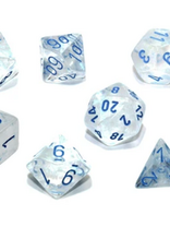 Chessex Dice 7pc - Borealis- Icicle/Light Blue Luminary