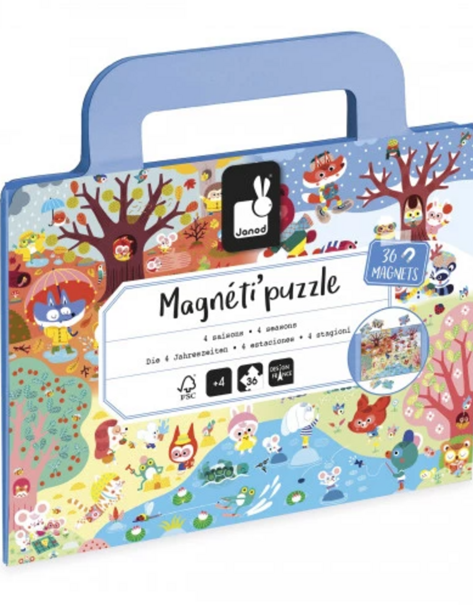 Janod MAGNETI'PUZZLES - 4 SEASONS - 36 PIECES