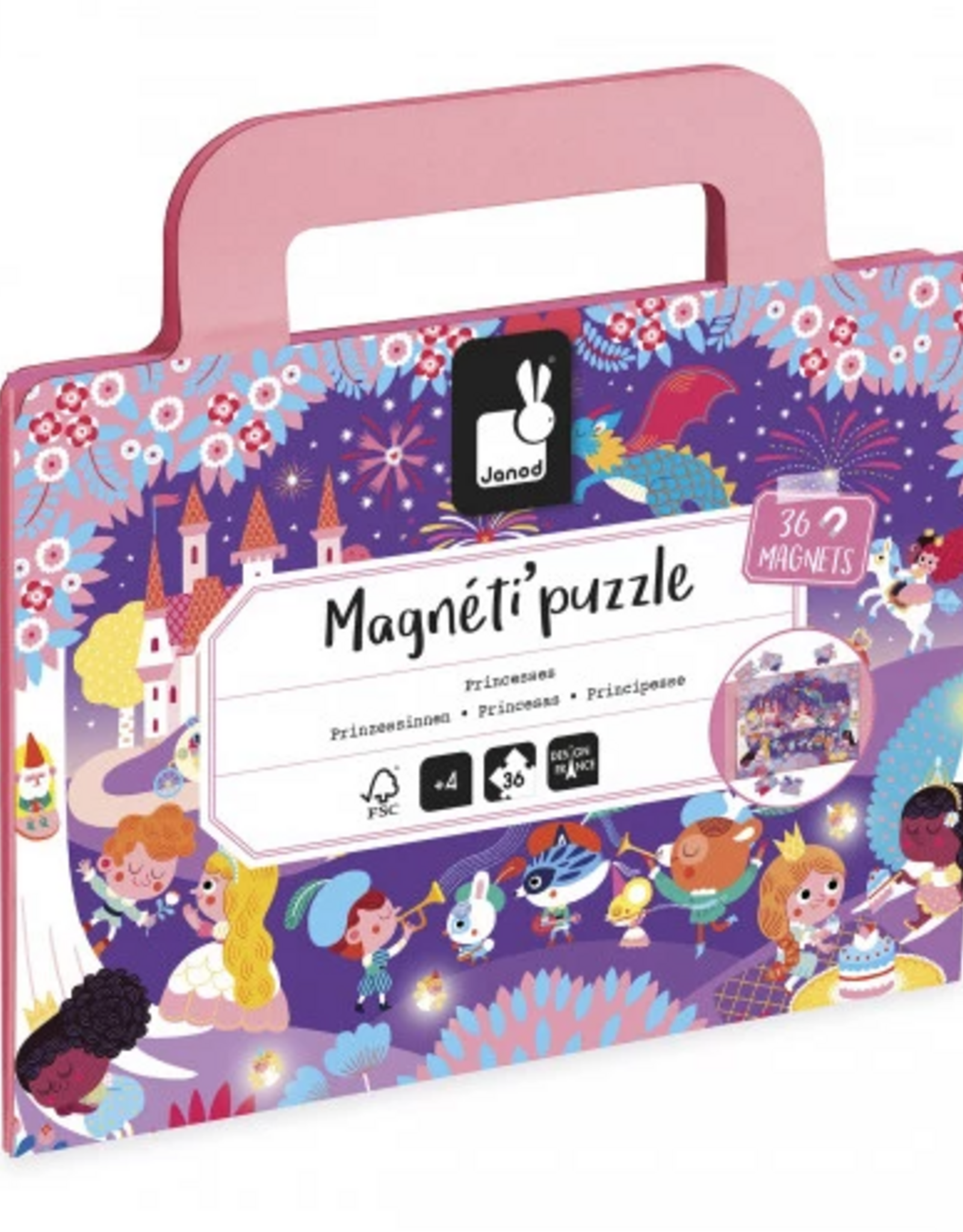 Janod MAGNETI'PUZZLES - PRINCESSES - 36 PIECES