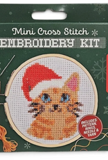 Kikkerland SANTA CAT MINI CROSS STITCH
