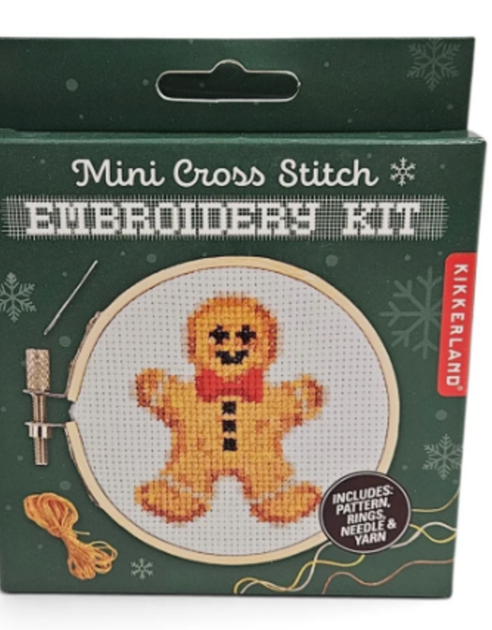 Kikkerland GINGERBREAD MINI CROSS STITCH