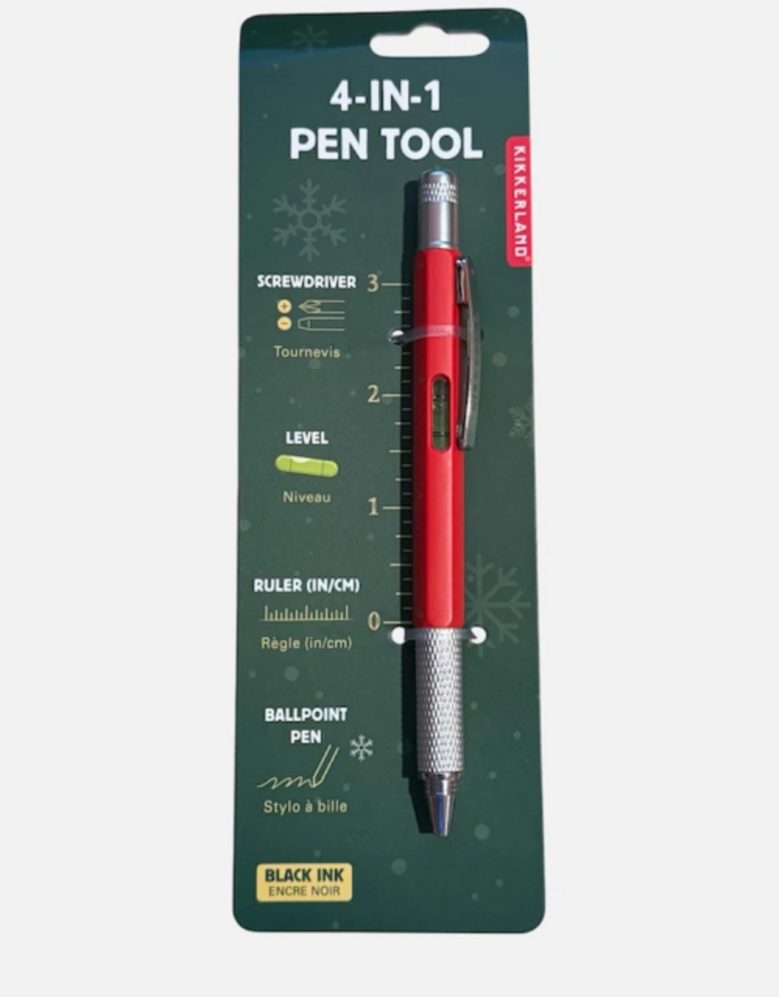 Kikkerland RED MULTI TOOL PEN