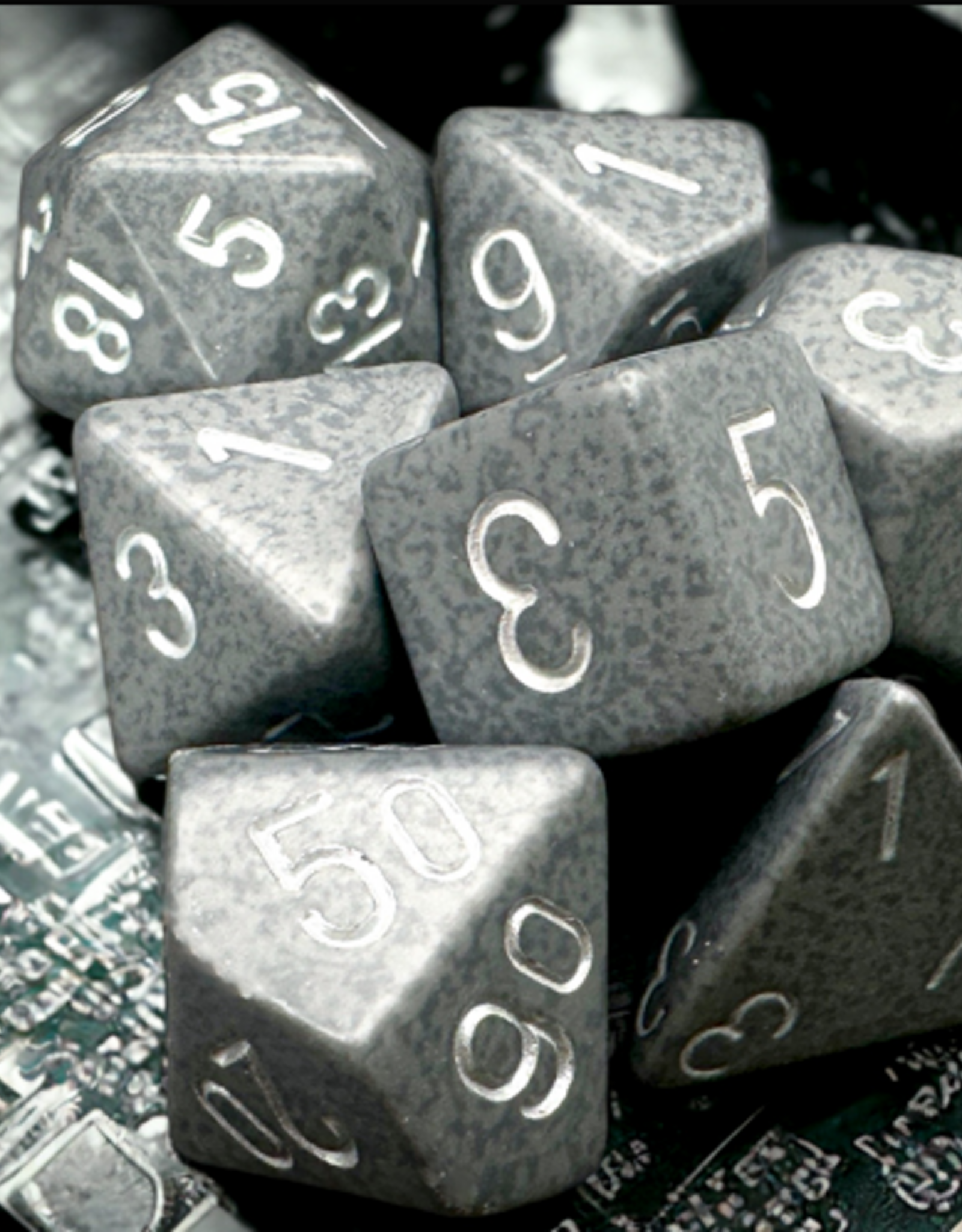 Chessex Dice - 7pc Speckled - Hi-Tech Polyhedral
