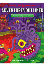 Wizards of the Coast DND RPG Adventures Outlined Coloring Book