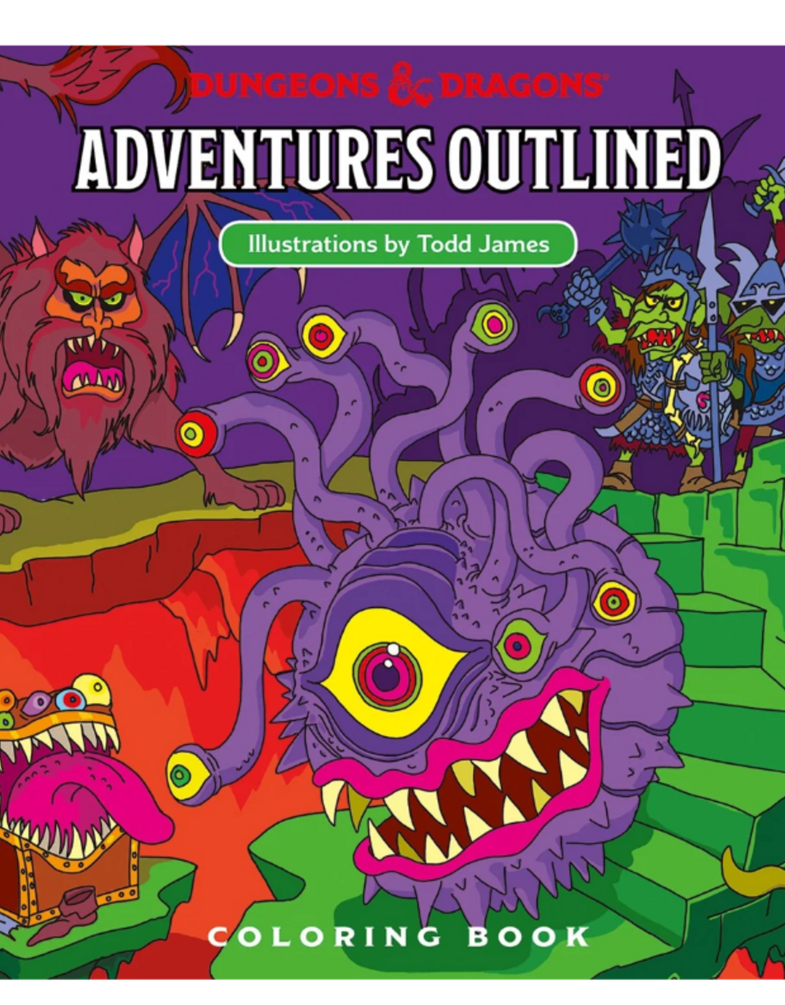 Wizards of the Coast DND RPG Adventures Outlined Coloring Book