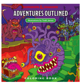 Wizards of the Coast DND RPG Adventures Outlined Coloring Book