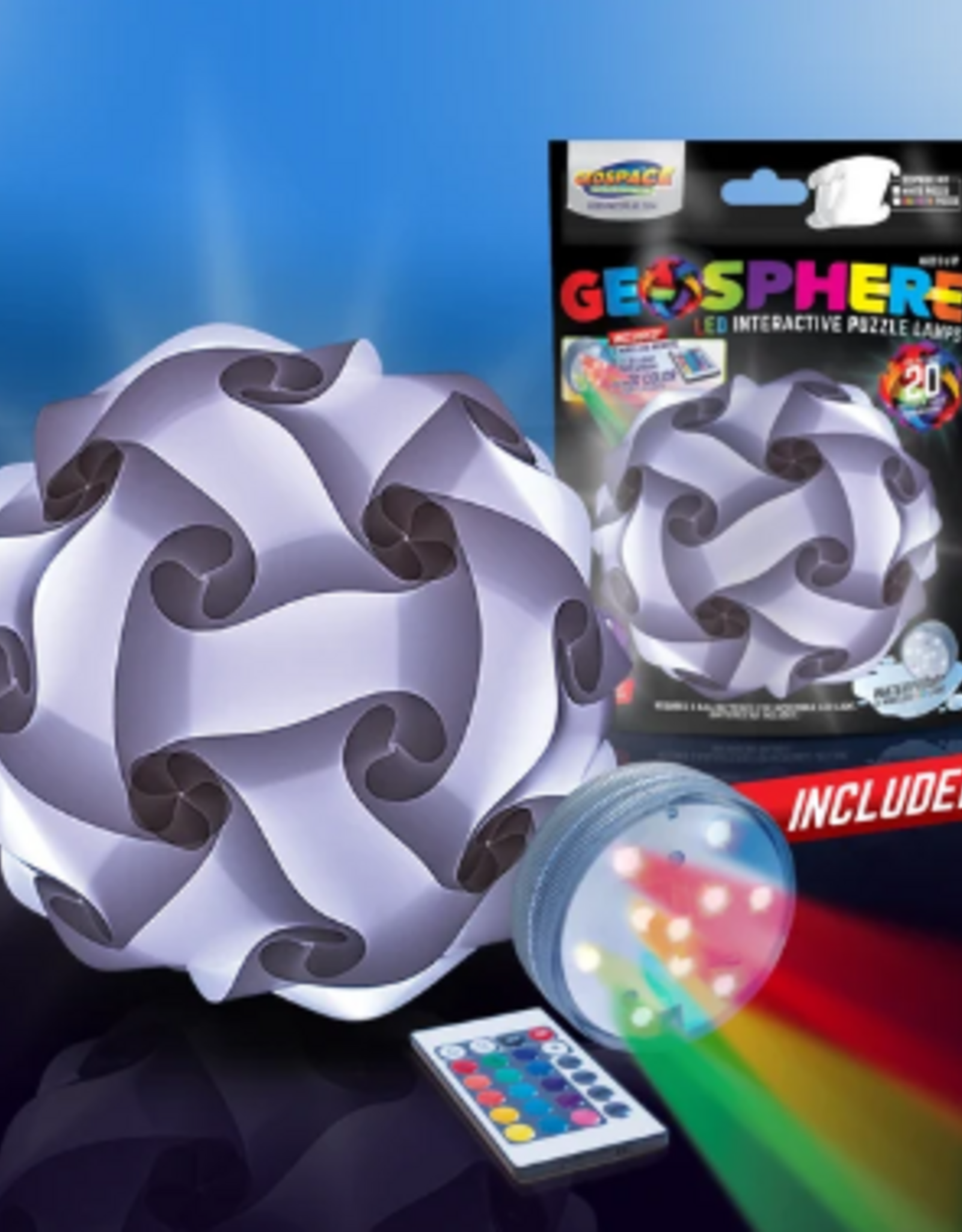 GeoSpace Puzzle Lamp Kit 9" - White D230