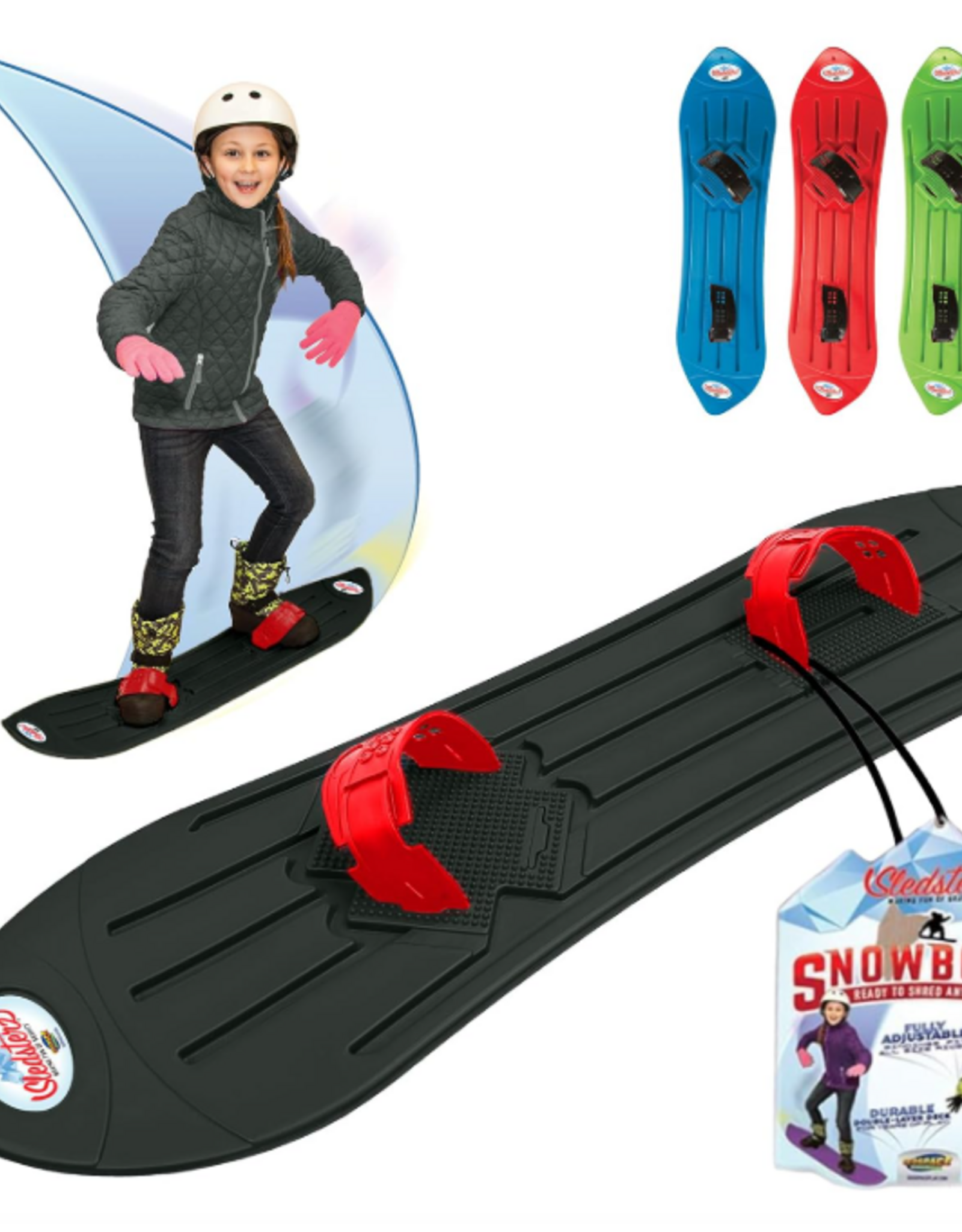 GeoSpace Sledsterz Snowboard - Black/Red