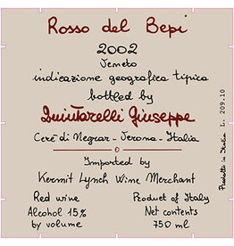 Kermit Lynch Wine Merchant Giuseppe Quintarelli Rosso del Bepi IGT 2016