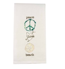French Graffiti MFC Dishtowel Collection Peace Love Beach SALE PRICE