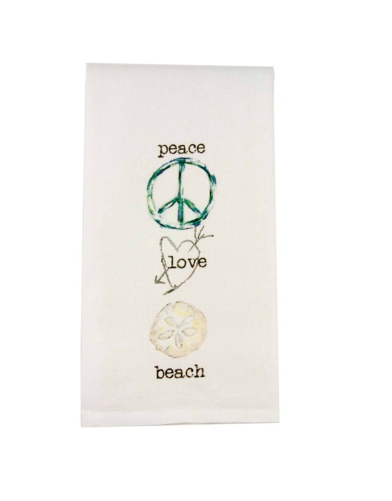 French Graffiti MFC Dishtowel Collection Peace Love Beach SALE PRICE