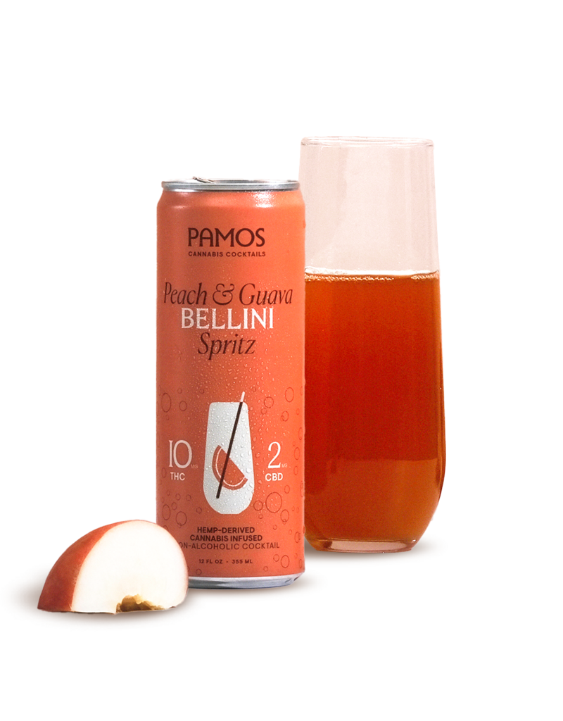 Pamos Peach & Guava Bellini Spritz 10mg 12oz 4pk