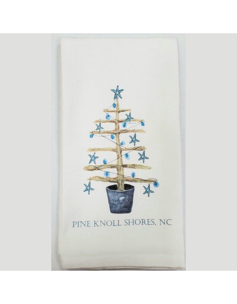 French Graffiti MFC Dishtowel Collection Pine Knoll Shores Tree  SALE PRICE