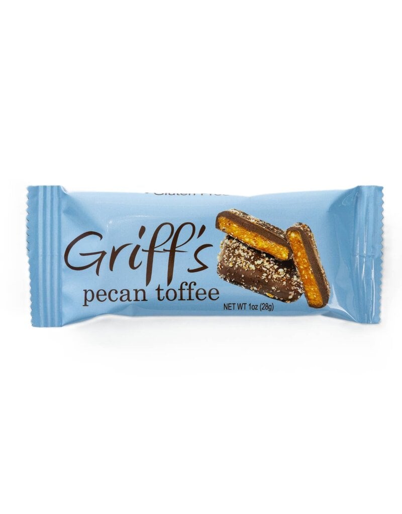 Griff’s Pecan Toffee Dark Chocolate 1oz.