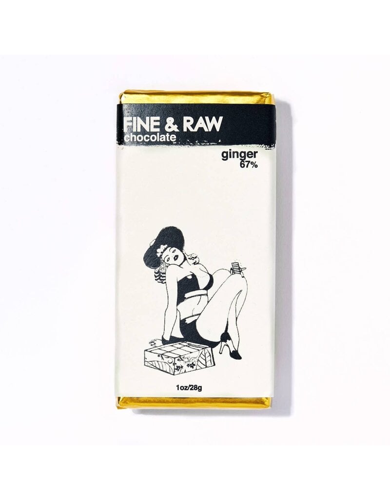 Fine & Raw Chocolate - Brooklyn Bonnie  Ginger 1oz