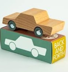 Waytoplay Toys Back and Forth Car, Wood, Red, Blue
