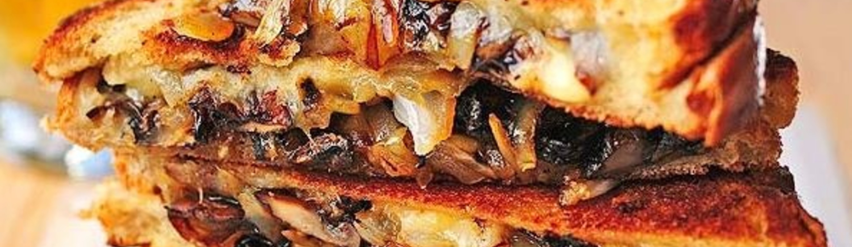 French Onion Grilled Cheese with Caramelized Balsamic Onions