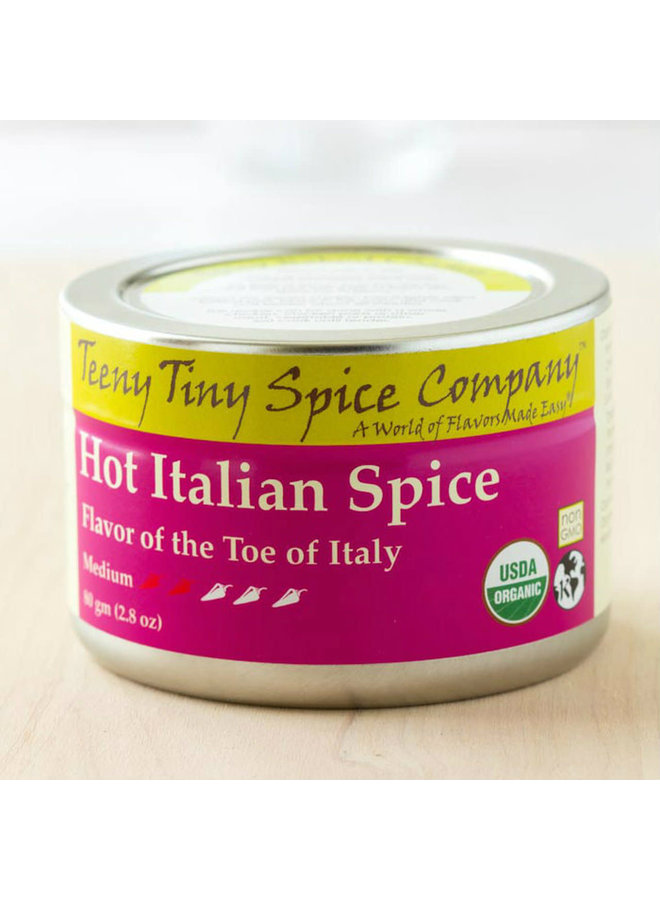 Organic Hot Italian Spice 2.8 oz.