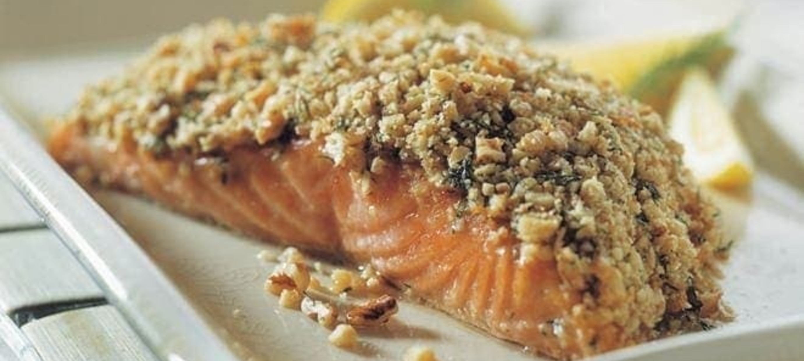 Simple Walnut Crusted Salmon