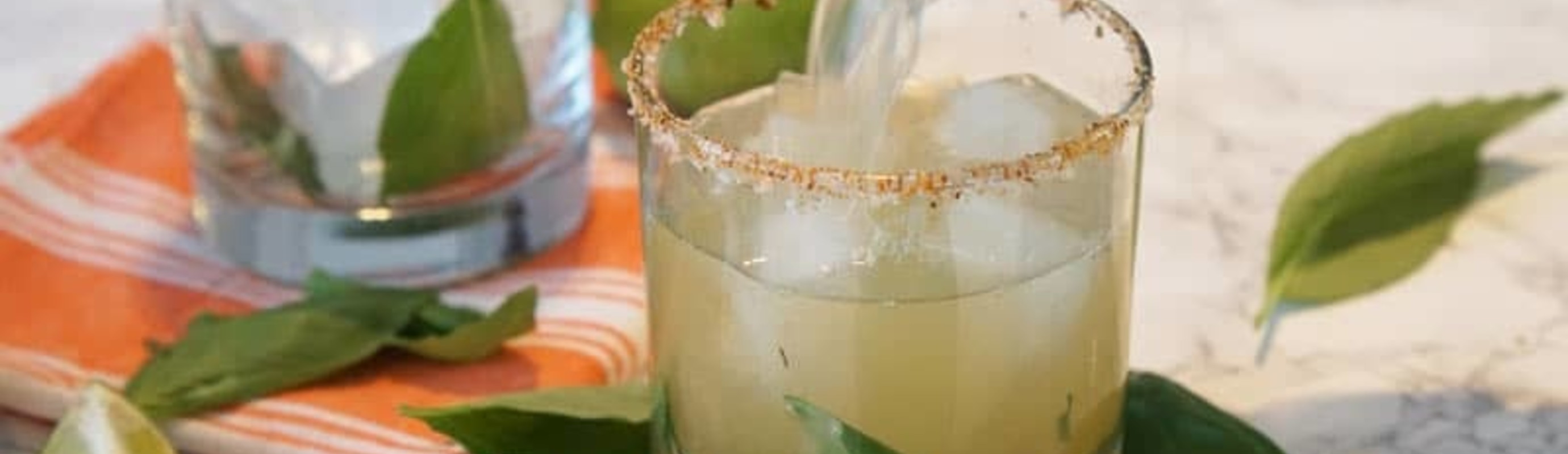 Smoky Basil Oaxacan Mezcal Cocktail