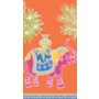 Royal Elephant Paper Guest Towel Napkins in Orange - 15 Per Package