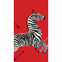 Zebras Paper Guest Towel Napkins in Red - 15 Per Package