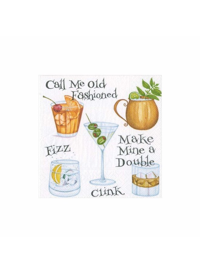 Cocktail Hour Paper Cocktail Napkins - 20 Per Package