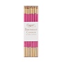 Slim Birthday Candles in Fuchsia & Gold - 16 Candles Per Package